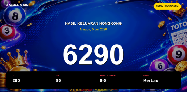 Result Hongkong hari ini 5 Juli 2026 angka 6290