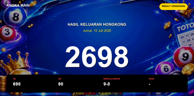 Result Hongkong hari ini 10 Juli 2026 angka 2698